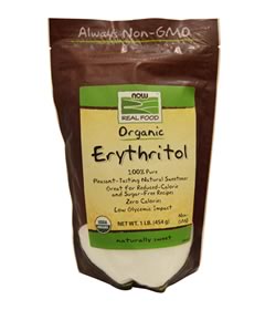 Organic Erythritol Real Food, Now Foods (454g)