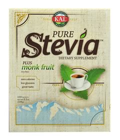 Pure Stevia Plus Monk Fruit, KAL 100 Packets